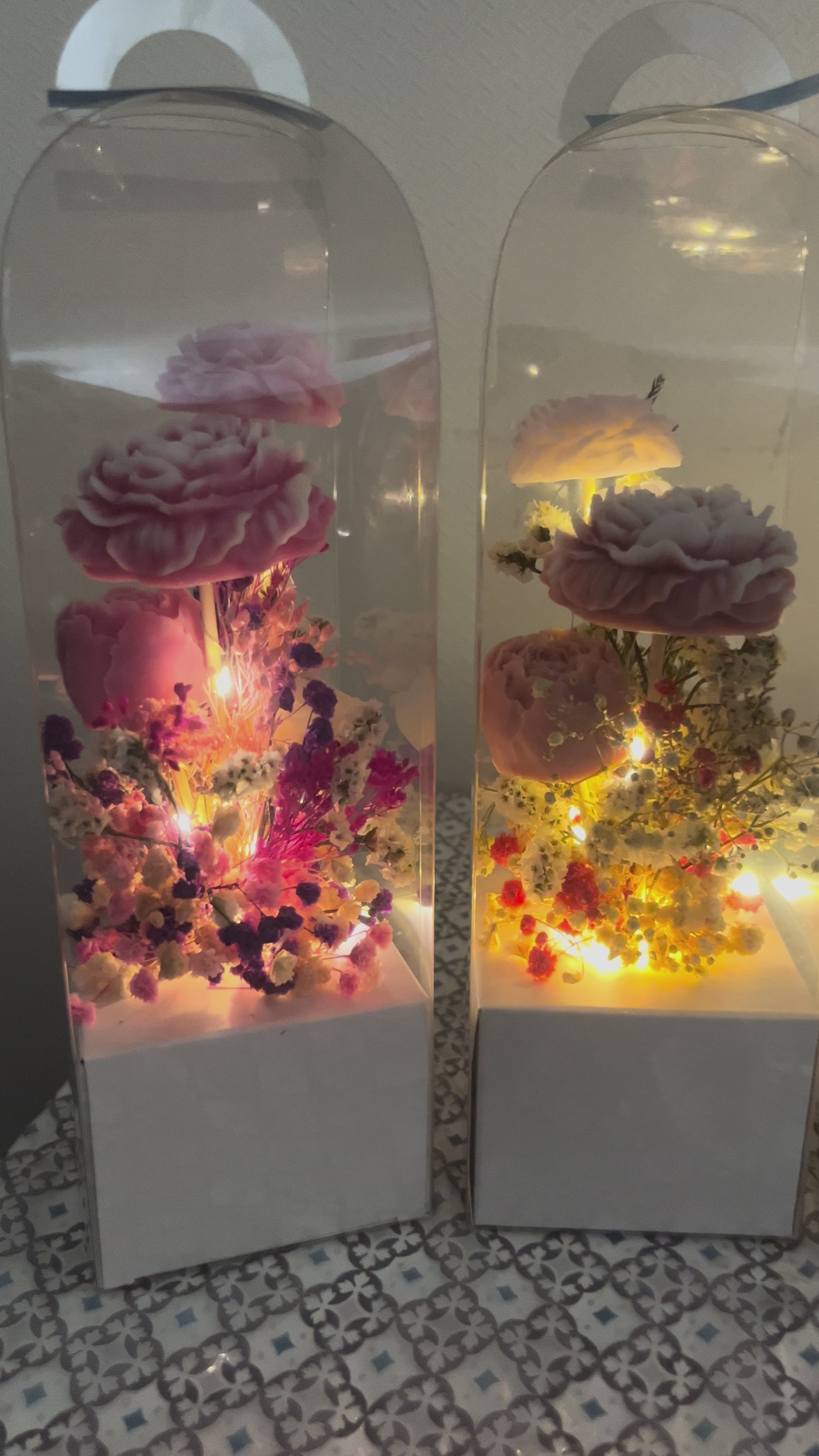 Lanterne fleurie led